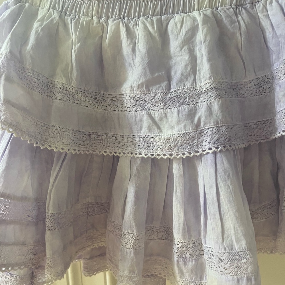 LoveShackFancy Ruffle Signature Mini Skirt